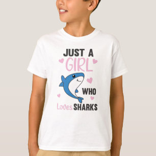 Nur ein Mädchen, das Haie Liebe, ein lustiger Hai T-Shirt