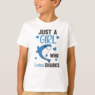 Nur ein Mädchen, das Haie Liebe, ein lustiger Hai T-Shirt