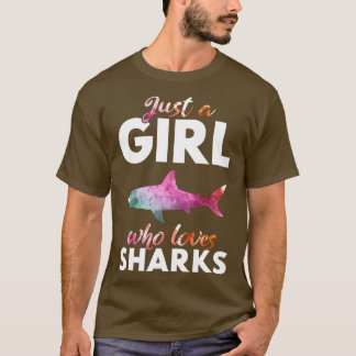 Nur ein Mädchen, das Haie Liebe HaiHai Fangirl Sha T-Shirt