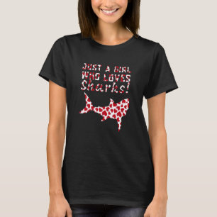 Nur ein Mädchen, das Haie Liebe Ozeanfisch Valen T-Shirt