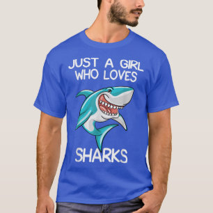 Nur ein Mädchen, das Haie Liebe, spendet Haifisch  T-Shirt
