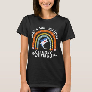Nur ein Mädchen, das Haie Lieben Regenbogen Niedli T-Shirt