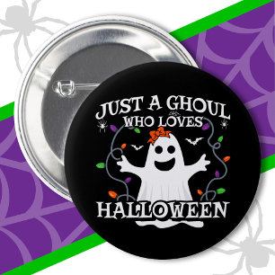 Nur ein Mädchen, das Halloween Funny Halloween Lie Button