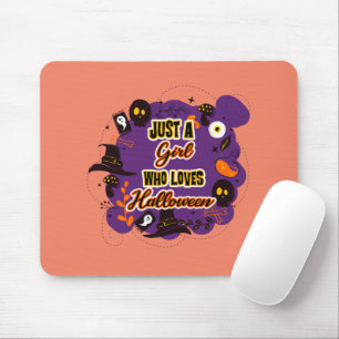 Nur ein Mädchen, das Halloween Lieben Mousepad