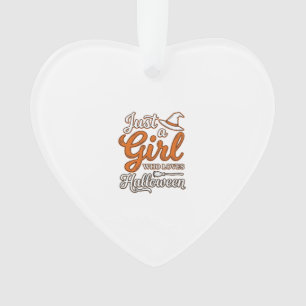 Nur ein Mädchen, das Halloween liebt Vektordesign_ Ornament