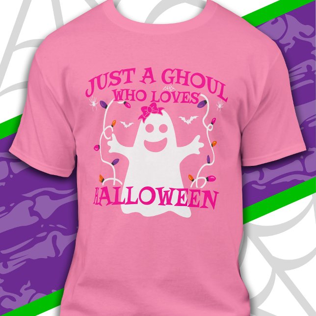 Nur ein Mädchen, das Halloween Niedliches rosa Ges T-Shirt (Von Creator hochgeladen)