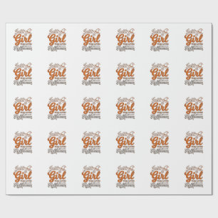 Nur ein Mädchen, das Halloween-Vektordesign liebt_ Geschenkpapier