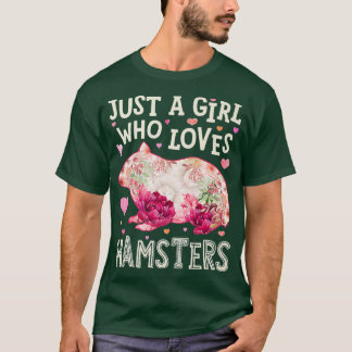 Nur ein Mädchen, das Hamster-Blume Lieben T-Shirt