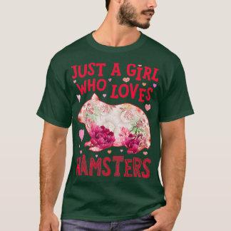Nur ein Mädchen, das Hamster-Blume Lieben T-Shirt