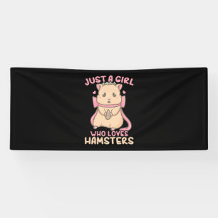 Nur ein Mädchen, das Hamster Liebe Banner