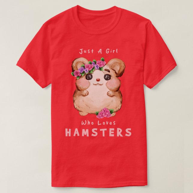 Nur ein Mädchen, das Hamster Liebe T-Shirt (Design vorne)