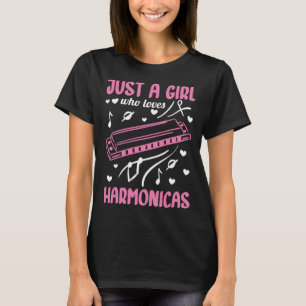 Nur ein Mädchen, das Harmonikas Harmonikas Liebe T-Shirt