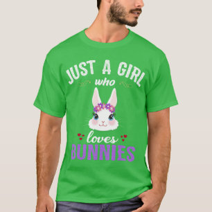 Nur ein Mädchen, das Hasen liebt Geschenk für Mädc T-Shirt