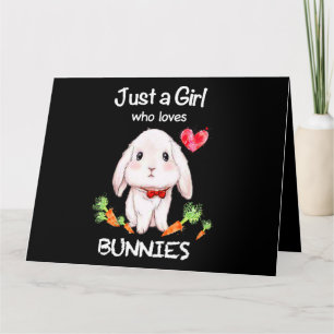 Nur ein Mädchen das Hasen liebt Hasen Kaninchenlie Karte