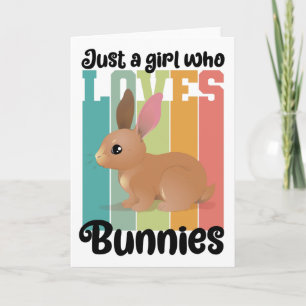 Nur ein Mädchen, das Hasen liebt Ostern Hase Süß Karte