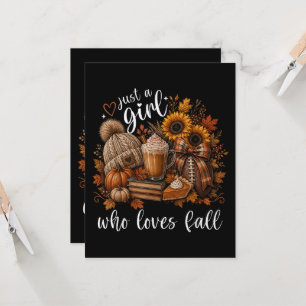 Nur ein Mädchen, das Herbst liebt Einladung