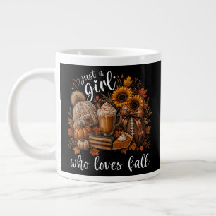 Nur ein Mädchen, das Herbst liebt Jumbo-Tasse