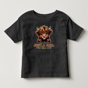Nur ein Mädchen, das Highland-Kühe liebt - Geschen Kleinkind T-shirt