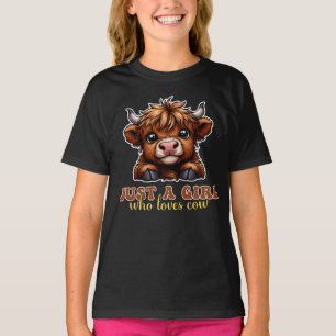 Nur ein Mädchen, das Highland-Kühe liebt - Geschen T-Shirt