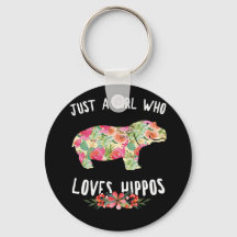 Nur ein Mädchen, das Hippos Floral Hippopotamus Li