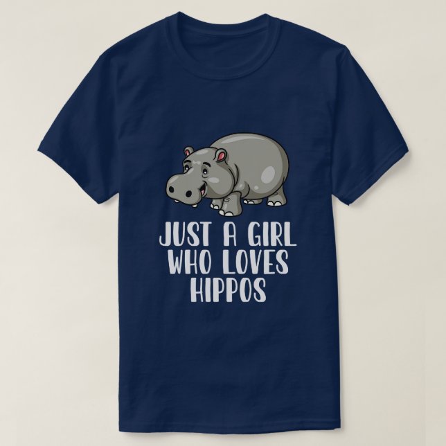 Nur ein Mädchen, das Hippos Lieben T-Shirt (Design vorne)