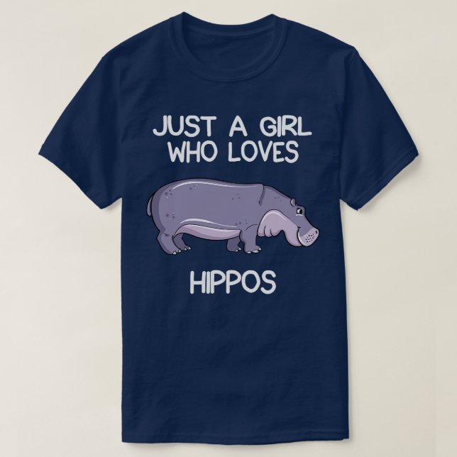 Nur ein Mädchen, das Hippos Lieben T-Shirt (Design vorne)
