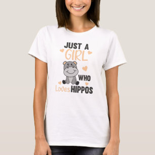Nur ein Mädchen, das Hippos Niedlich Hippo Lieben T-Shirt