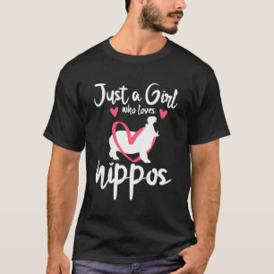 Nur ein Mädchen, das Hippos-Süße Tier-Geschenk Lie T-Shirt