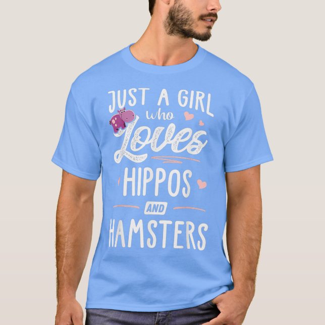 Nur ein Mädchen, das Hippos und Hamster-Geschenke  T-Shirt (Vorderseite)