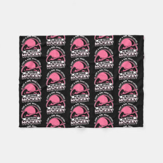 Nur ein Mädchen, das Hockey-Hockey-Lieben spielt Fleecedecke