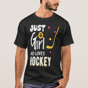 Nur ein Mädchen, das Hockey-Liebe Goalie Women T-Shirt