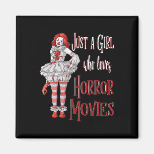 Nur ein Mädchen, das Horror-Filme Clown Hallowee L Magnet