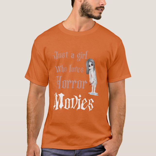 Nur ein Mädchen, das Horror Liebe filmt lustige Mä T-Shirt (Vorderseite)