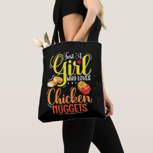 Nur Ein Mädchen Das Hühnchen-Nuggets Liebt Mädchen