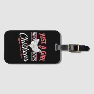 Nur ein Mädchen, das Hühner Liebe - Huhn Lover Pou Gepäckanhänger