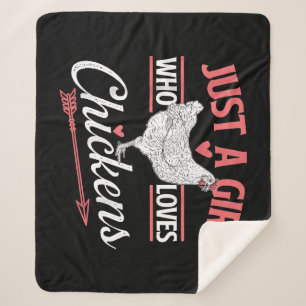 Nur ein Mädchen, das Hühner Liebe - Huhn Lover Pou Sherpadecke