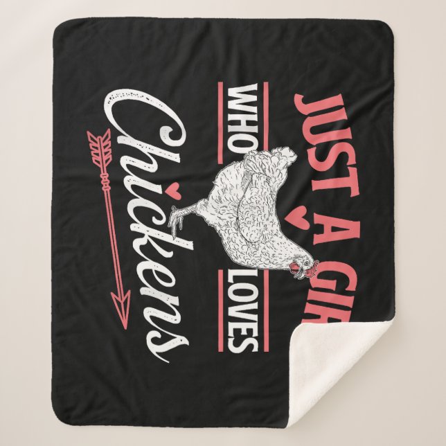 Nur ein Mädchen, das Hühner Liebe - Huhn Lover Pou Sherpadecke (Vorderseite)