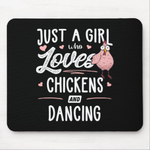 Nur ein Mädchen, das Hühner Liebe und Geschenke ta Mousepad