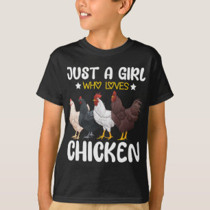 Nur ein Mädchen, das Hühner liebt Bauernhof Liebha T-Shirt