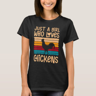 Nur ein Mädchen, das Hühner liebt Ernte Landwirtsc T-Shirt