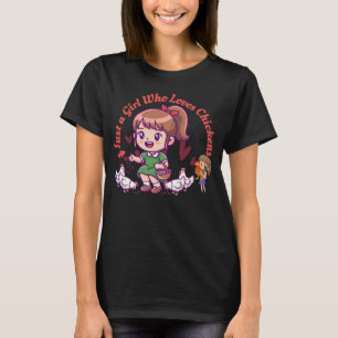 Nur ein Mädchen das Hühner liebt Lustiger Hühnerli T-Shirt