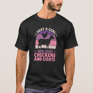 Nur ein Mädchen, das Hühnerziegen-Zuchttiere Liebe T-Shirt