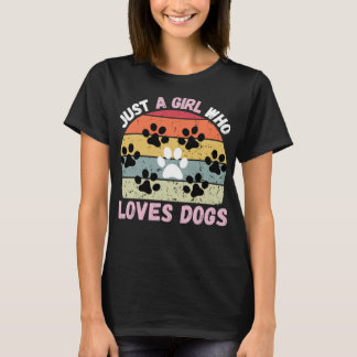 Nur ein Mädchen, das Hunde Lieben Niedlichen Hund T-Shirt
