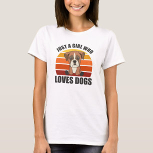 Nur ein Mädchen das Hunde liebt Boxer Hunde Welpe T-Shirt