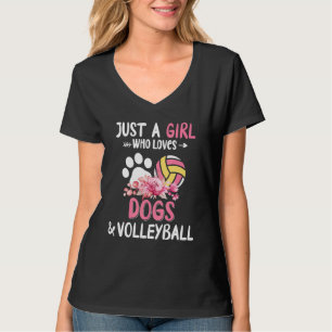 Nur ein Mädchen, das Hunde-Volleyball Frauen-Teena T-Shirt