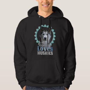 Nur ein Mädchen, das Huskies Liebe, Niedlich Husky Hoodie