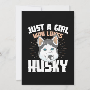 Nur ein Mädchen, das Husky Liebe Einladung