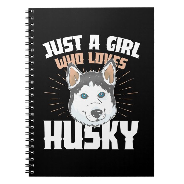 Nur ein Mädchen, das Husky Liebe Notizblock (Vorderseite)