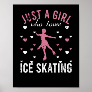 Nur ein Mädchen, das Ice Skaten Ice Skaten Liebe L Poster