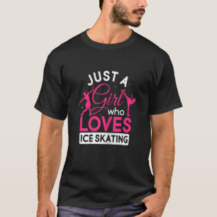 Nur ein Mädchen, das Ice-Skaten-Liebe, Abbildung S T-Shirt